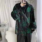 Women's Vintage Chiffon Shirt With Rose Print