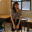 Women's Plaid Short Sleeve Shirt Women's Tops & T-shirt Unbranded Black