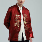 Men's Chinese Style Embroidered Dragon Jacket