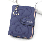 Luxury Mini Coin Wallet for Women - Red & Black Leather