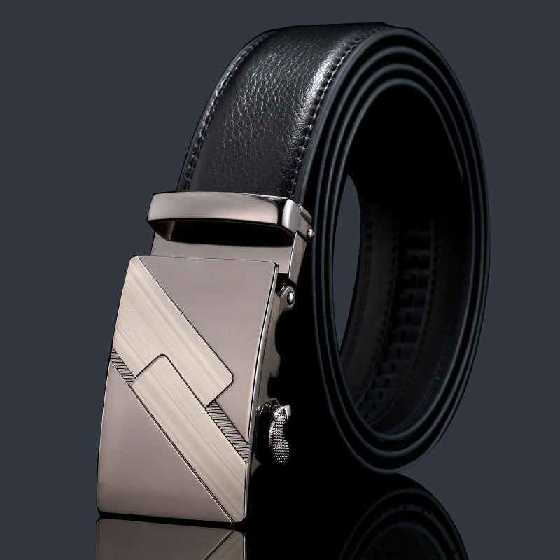 Men's Premium Leather Belt with Automatic Buckle