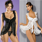 Women's Lingerie Set With Rose Lace Detailing