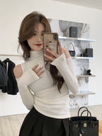 Women's Slim Long Sleeve Turtleneck T Shirt
