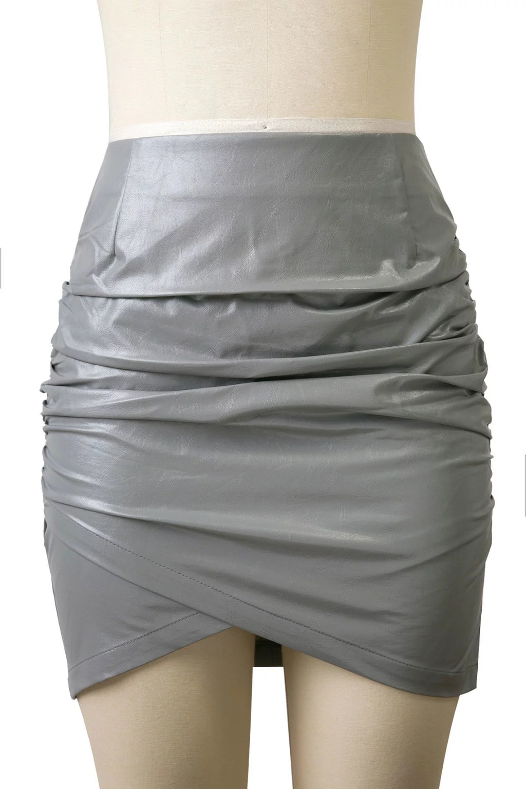 Women's Bodycon Midi Leather Skirt