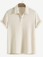 Men's Knitted Waffle Polo