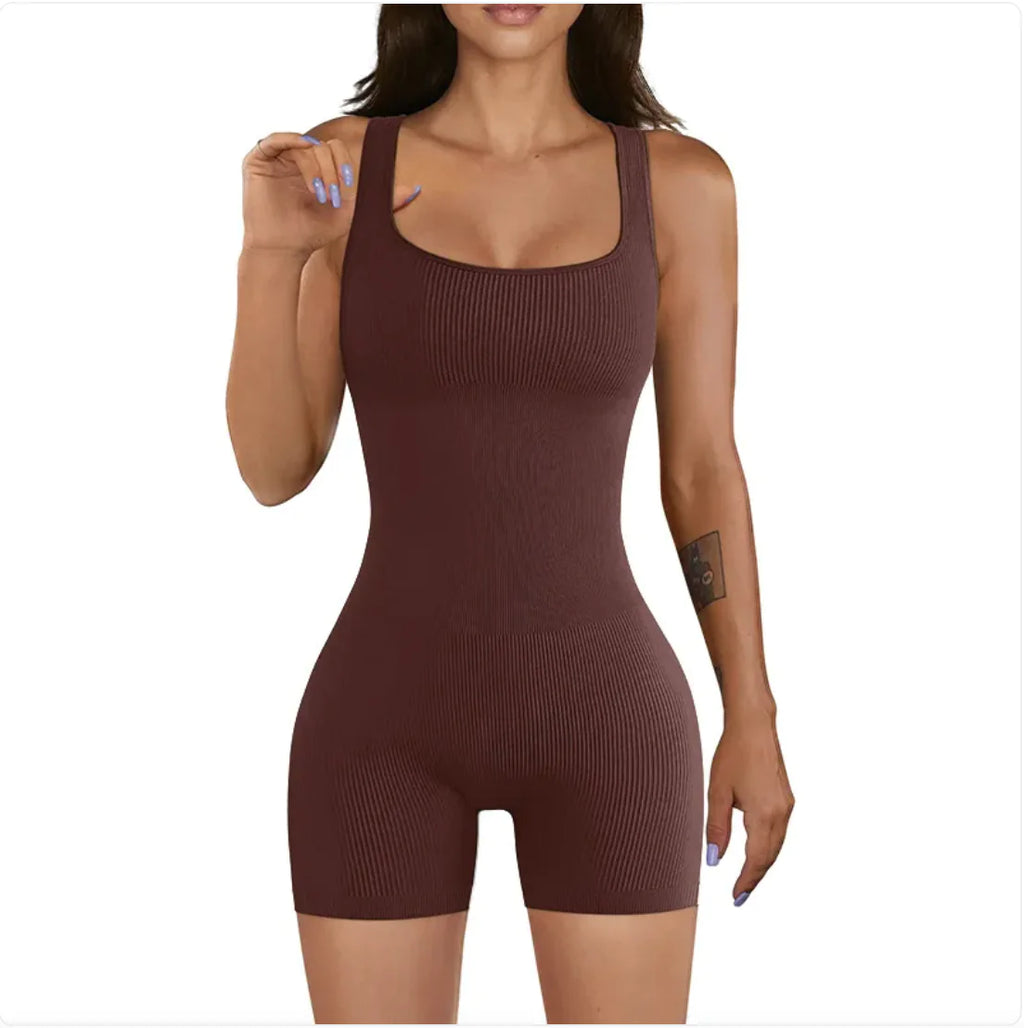 Women's Ribbed Yoga Jumpsuit