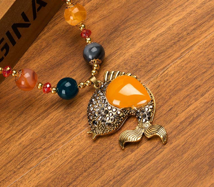 Long Sweater Necklace with Versatile Beads