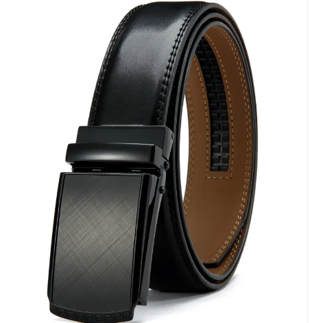 Men's No Holes Cowhide Leather Belt