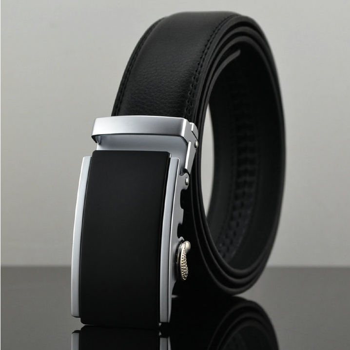 Men's Genuine Leather Automatic Buckle Belt (Customizable)