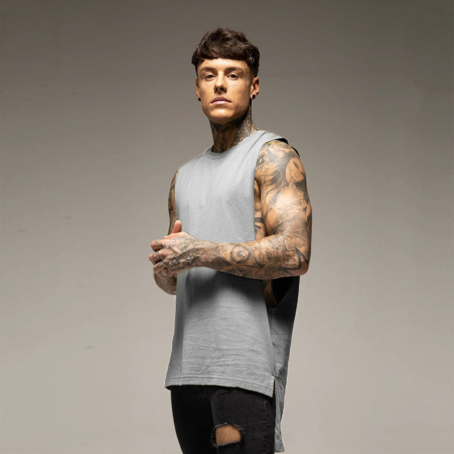Men's Hip Hop Loose Split Tank Top