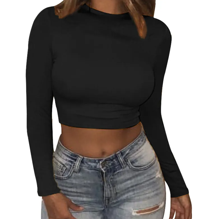 Women's Trend Fit Crop Tops ILLUSION CO Black L