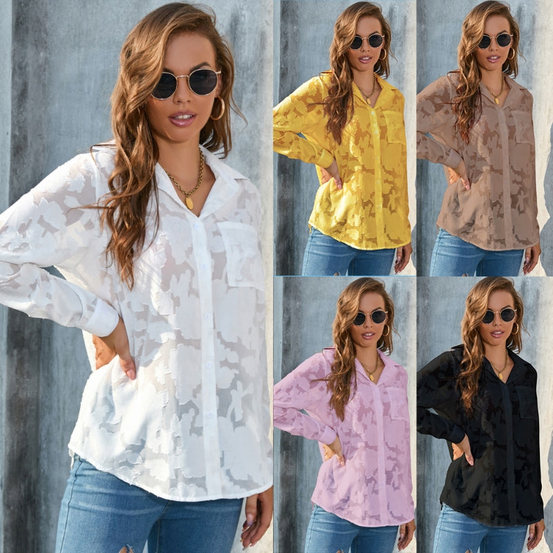 Women's Loose Casual Chiffon Shirt Tops