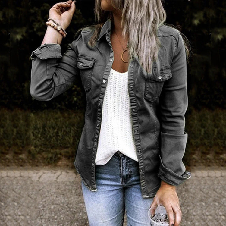 Women's Long Sleeve Denim Shirt