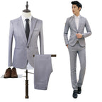 Men's Business Suit Set for Weddings and Formal Events