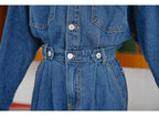 Women's High Waist Slimming Denim Jumpsuit