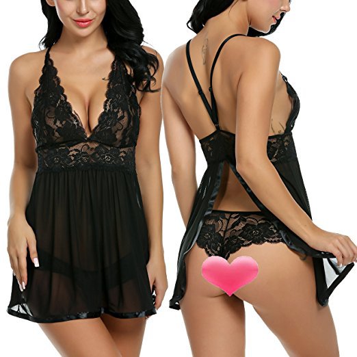 Women's Open Slit Lingerie Set