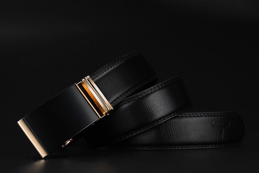 Men's Genuine Leather Automatic Buckle Belt