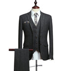 Men's Wool Tweed Tuxedo and Suit Set