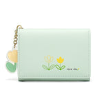 Cute Cartoon Student Folding PU Wallet