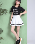 Women's Pleated Midi A Line Half Skirt