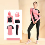 Women's Camel Summer Yoga Suit Set Stylish Activewear