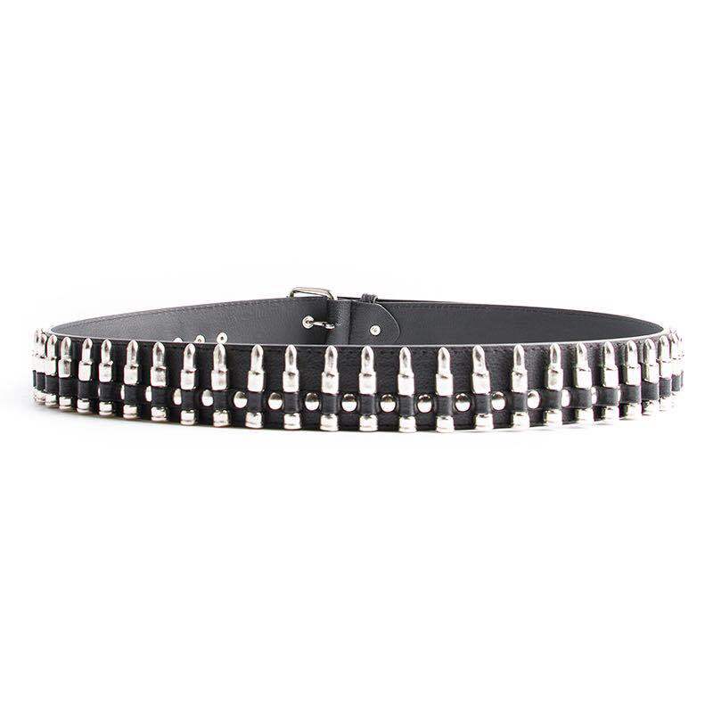 Men's Punk Style Studded Bullet Belt