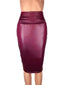 Women's Bodycon Leather Midi Skirt