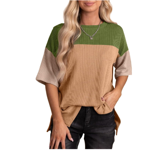 Women's Short Sleeve Pullover T Shirt