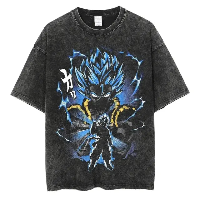 Anime Dragon Ball Washed Oversized Tshirt