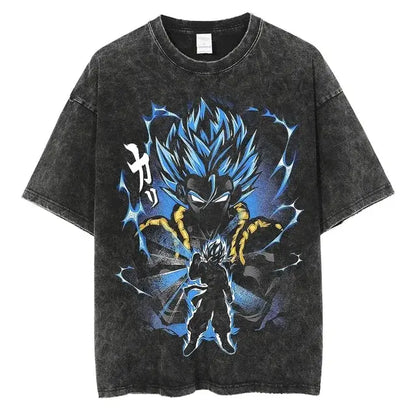 Anime Dragon Ball Washed Oversized Tshirt
