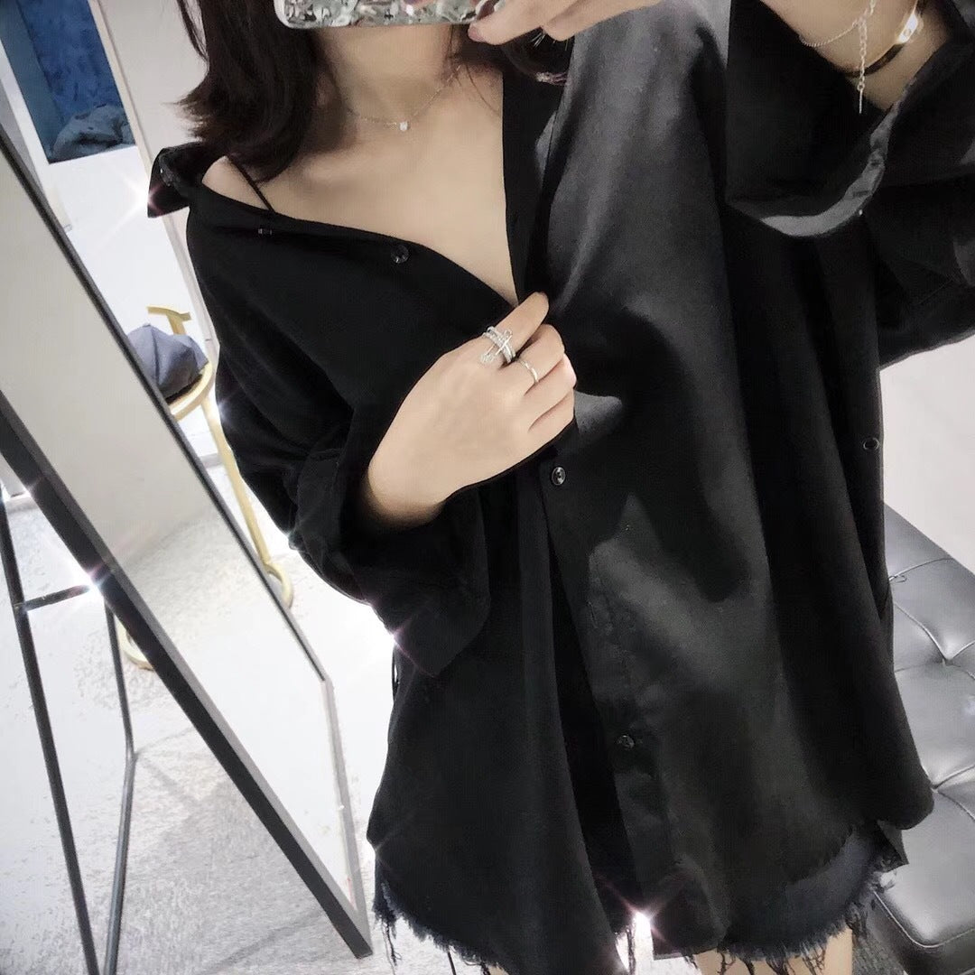 Women's Casual Tie Shirt
