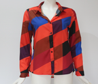 Women's Striped Chiffon Long Sleeve Shirt