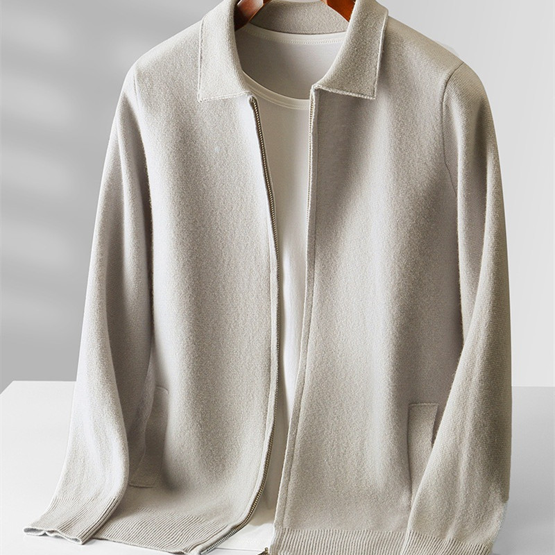 Men's Wool Knit Cardigan ILLUSION CO
