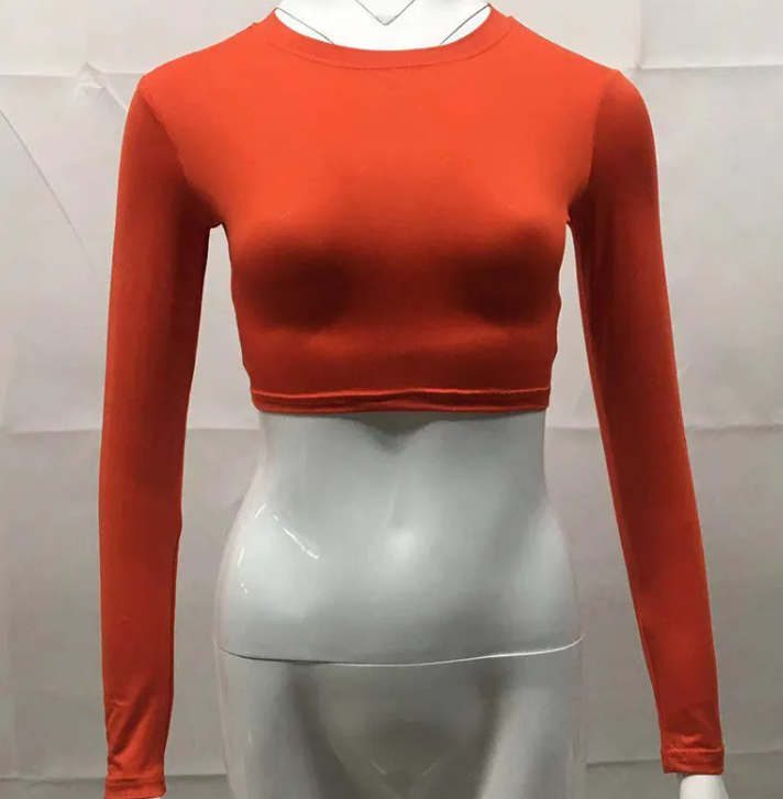Women's Trend Fit Crop Tops ILLUSION CO Red S