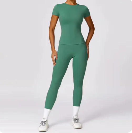 Women's Quick Dry Spring Short Sleeve Yoga Top Activewear For Workouts