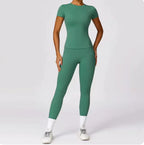 Women's Quick Dry Spring Short Sleeve Yoga Top Activewear For Workouts