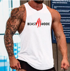 Sleeveless Training Tank Top - Muscle Style Vest Men's Activewear Tops Unbranded White L