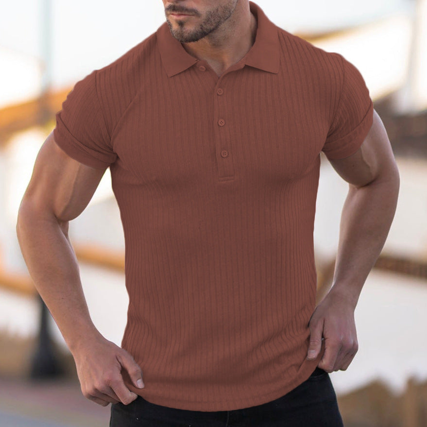 Men's Casual Short Sleeved Polo Shirt