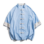 Chinese Style Linen Short Sleeve Shirt ILLUSION CO