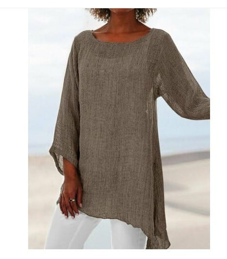 Women's Solid Color Casual Tops With Irregular Sleeves