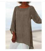 Women's Solid Color Casual Tops With Irregular Sleeves