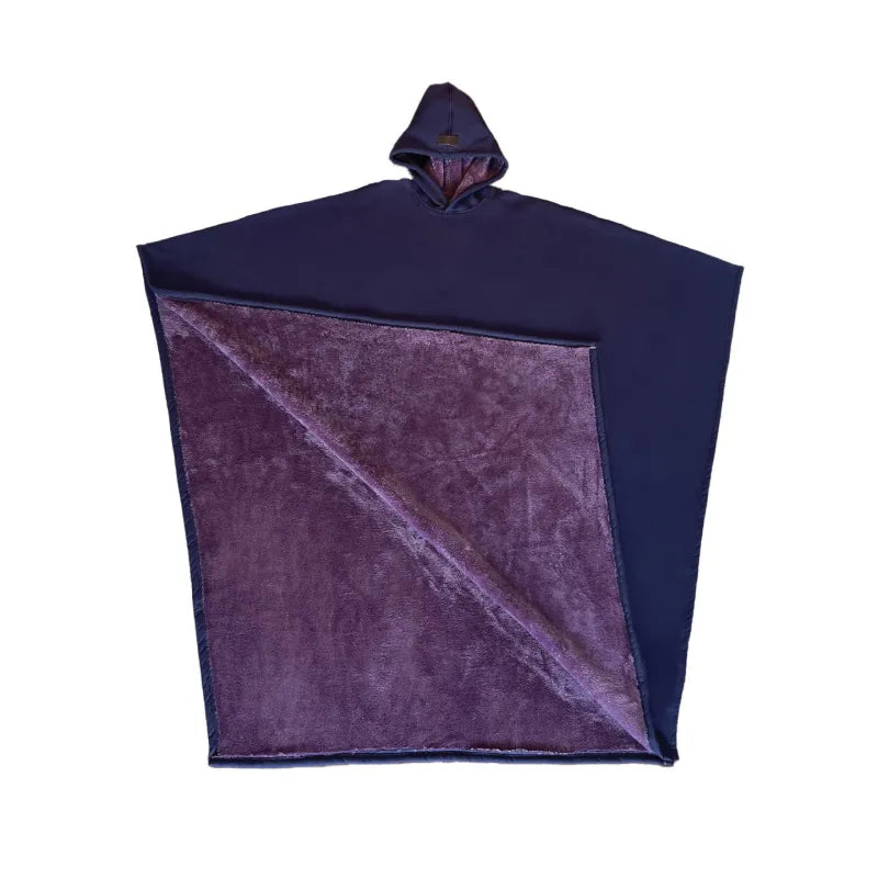 Woolen Loose Cape Tops Unisex ILLUSION CO Purple Free size