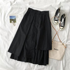 Women's Solid Color A Line High Waist Skirt