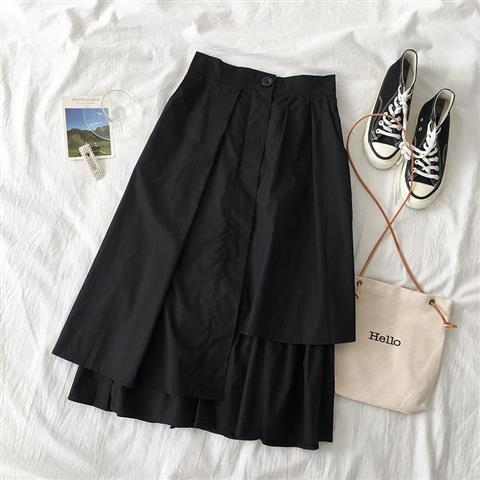 Women's Solid Color A Line High Waist Skirt