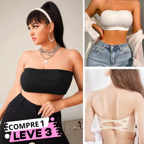 Strapless Lírio Fit Silk Bra Ice 3 Unit Kit