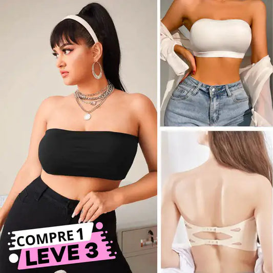 Strapless Lírio Fit Silk Bra Ice 3 Unit Kit