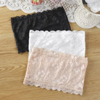 Tube Lace Bandeau Padded Bralette Seamless Wrapped Breast Bra