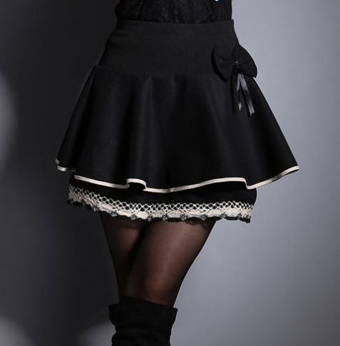 Women's Lace Pleated Skirt