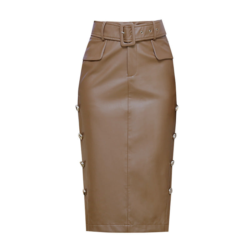 Women's Button Split Skirt