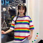 Women's Rainbow Short Sleeve T Shirt